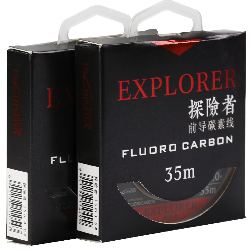 TSURINOYA Fishing Line 100% Fluorocarbon line EXPLORER 35m Leader Main Line High Strength Sinking Carp Wire Leader Line TSURINOYA Fishing Line 100% Fluorocarbon line EXPLORER 35m Leader Main Line High Strength Sinking Carp Wire Leader Line