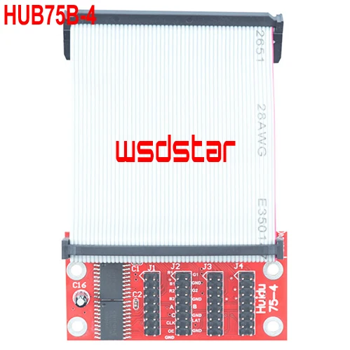 HUB75B-4 адаптер 4* HUB75B поддержка 7 цветов светодиодный дисплей модуль только поддержка карты HUIDU 2 шт./партия