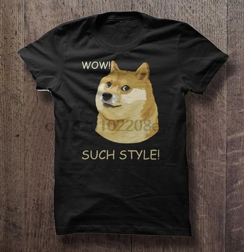 Мужская футболка Doge meme shaba Inu WOW такой стиль женская | одежда