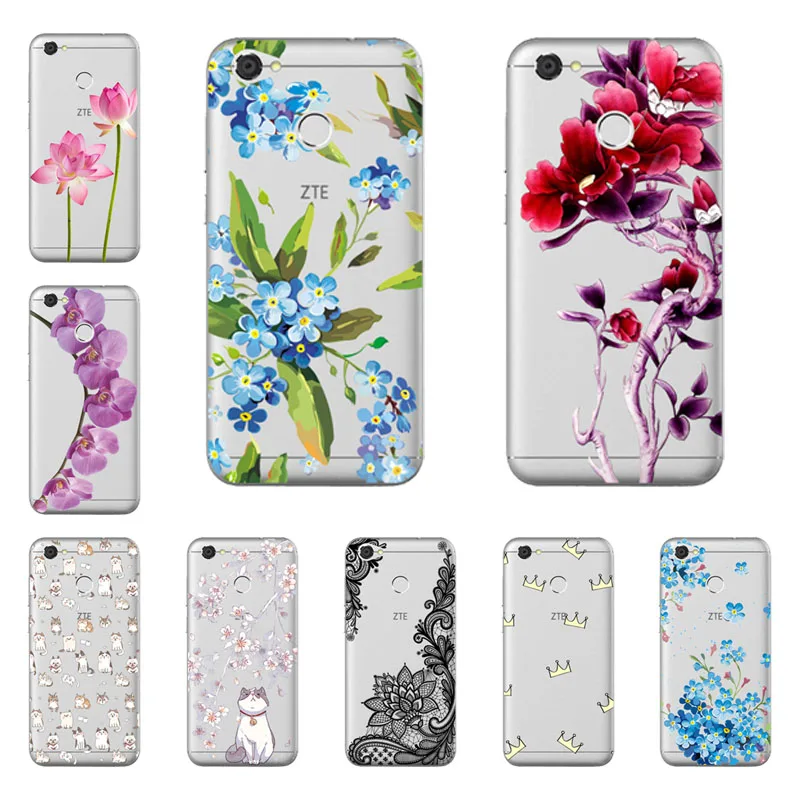 Мягкий ТПУ для zte blade a510 a610 a601 a602 a520 a910 чехол с цветком ZTE Blade защитный телефона |