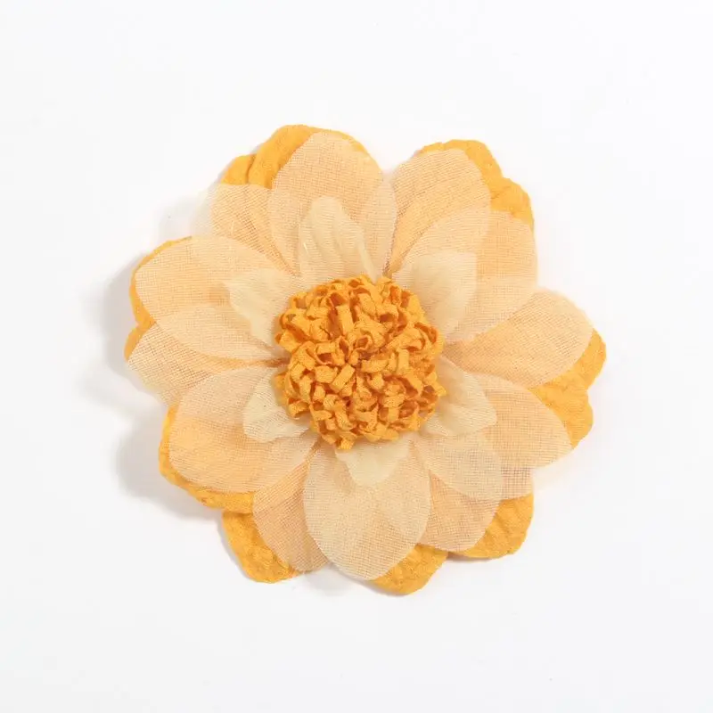 9 cm 3,6 Zoll Stoff künstliche Spitze Blume für Haarschmuck Stirnband Chiffon Blumen Blumenstrauß für Baby Mädchen Stirnbänder – Detail 2