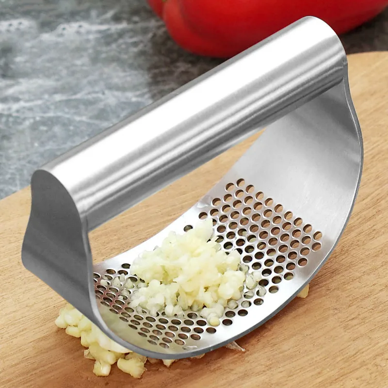 

Stainless Steel Quick Garlic Presses Garlic Chopper Crusher Slicer Ring Manual Ginger Garlic Press Masher Kitchen Accessories