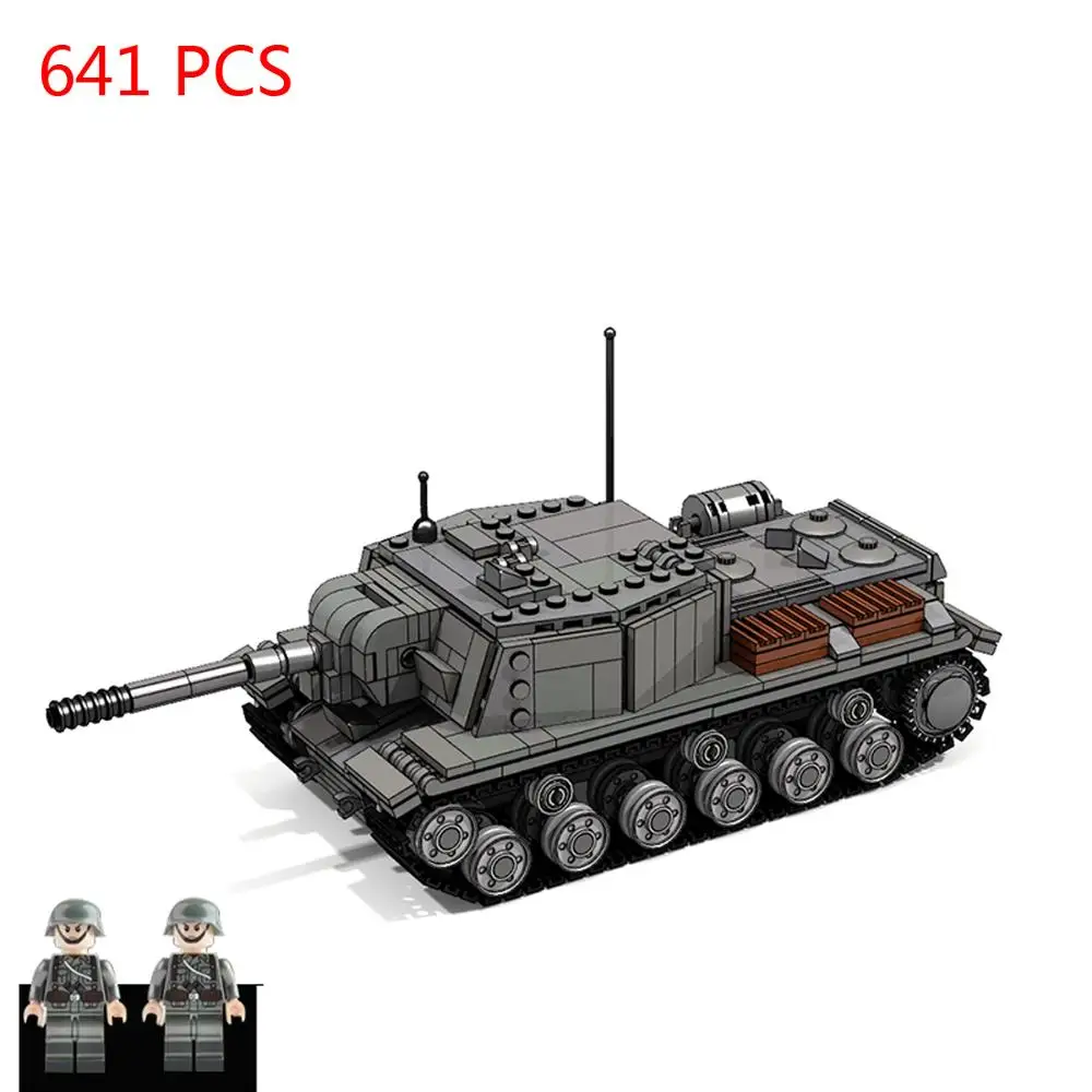 

hot military WW2 technic Soviet Red Army SU-152 self-propelled artillery war weapons vehicles Building Blocks figure bricks toys