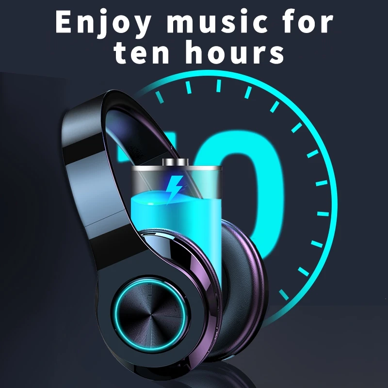HIFI Stereo Earphone Bluetooth Headphone 2020 NEW Music Headset FM and Support SD Card with Mic for Xiaomi Iphone Sumsamg Tablet