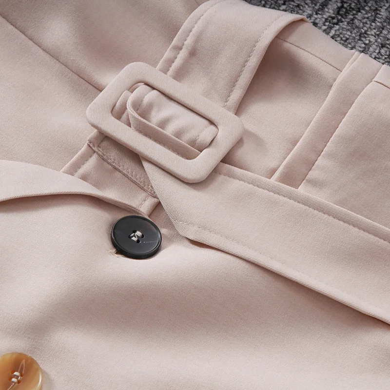 

2019 Spring And Autumn New Style Women's Beige Sense of Design Non-mainstream Irregular Non-mainstream Suit Non-symmetrical Suit