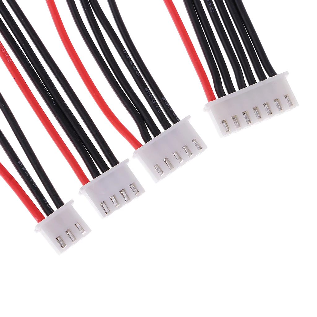 10pcs JST XH Connector Adapter Plug 2-6S B6 Balance Charger Silicon Cable Wire for RC Lipo Battery | Игрушки и хобби