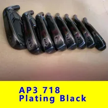 AP3 718 черные кованые клюшки для гольфа набор железа 3-9P 8 шт. сталь графит черный вал клуб Драйвер Фарватер Гибридный Клин клюшки крышка головки