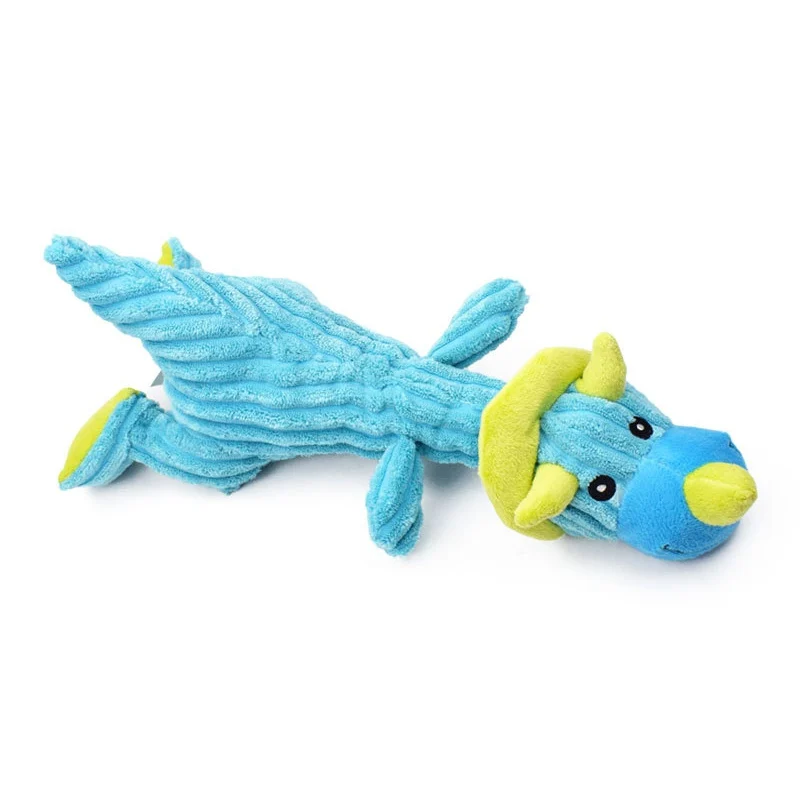 blue 2 Смешная игрушка для питомца для собак Щенок плюшевая утка кукла динозавр игрушка для собак пищалка Жевательная дрессировка товары для домашних животных - Цвет: blue 2