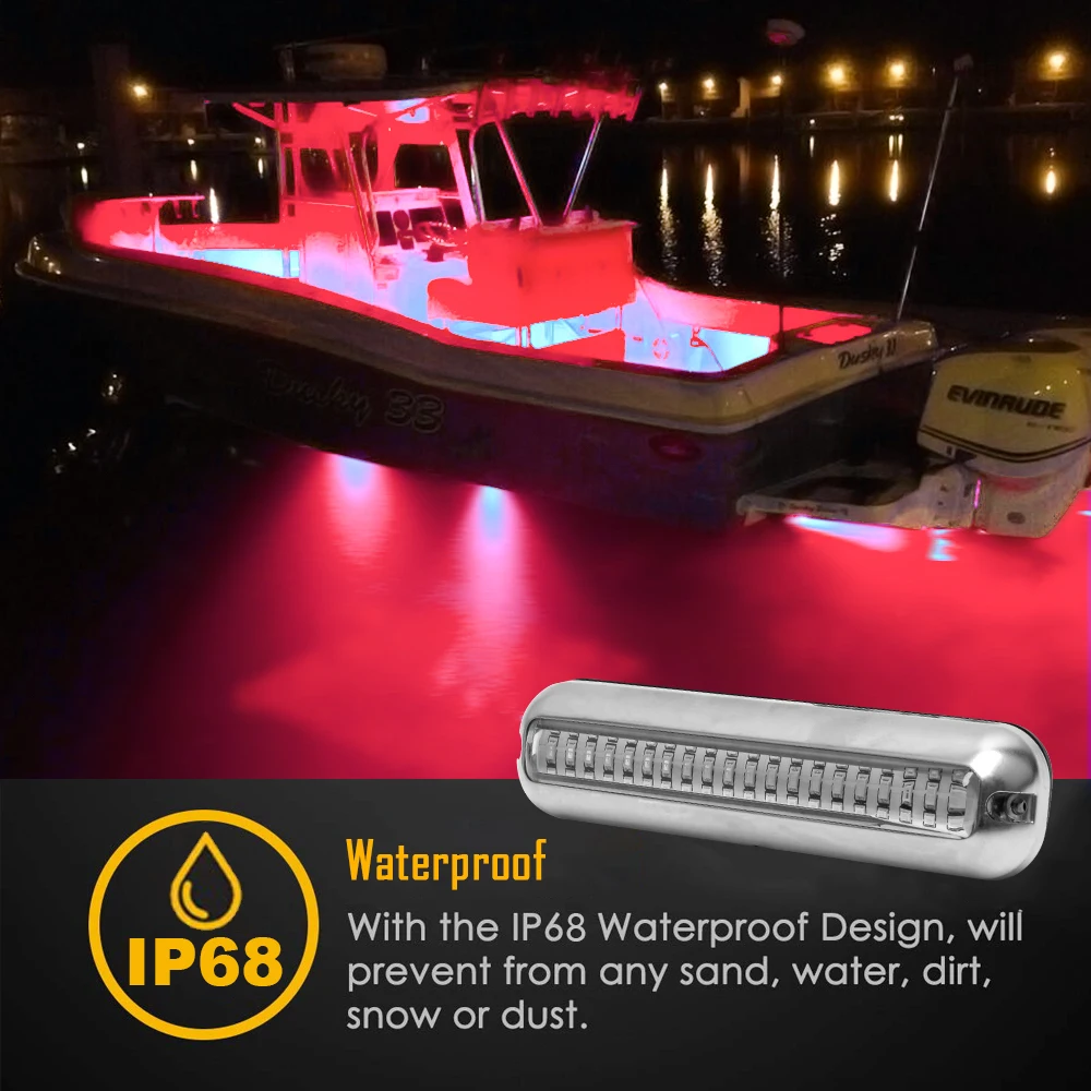 2x60 светодиодные лодочные фонари 12 В лодка транца ночной Светильник водный пейзаж светильник ing для морской лодки Аксессуары морской