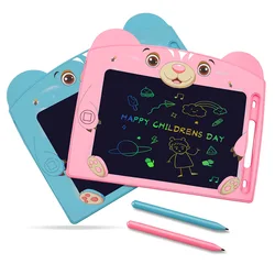 Cartoon Bear LCD Drawing Tablet Colorful Message Board Drawing Portable Toys Cute Christmas Gifts Painting Tool For Kids 8.5inch