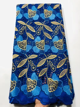 

100% cotton swiss voile lace in switzerland african fabric flower embroidered nigerian lace fabrics dentelle coton 5yards/set