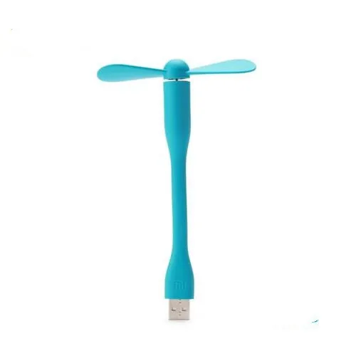 5 в портативный мини USB вентилятор гибкий для банка питания ноутбука небольшой кондиционер бытовой USB ночной Светильник - Цвет: blue