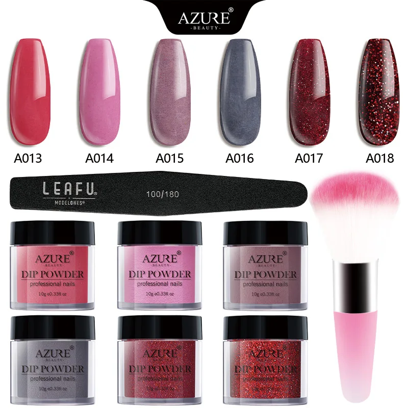 Azure beauty 8 шт./лот блестящая пудра новейший градиент цвета для нейл-арта набор