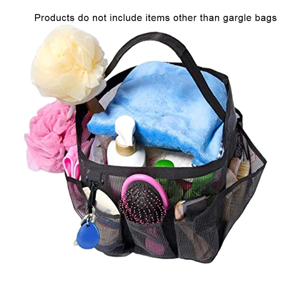 

Large-Capacity Mesh Wash Bag Multi-Function Beach Bag Bathroom Wall-Mounted Mesh Bath Bag Portable Swimwear Bag