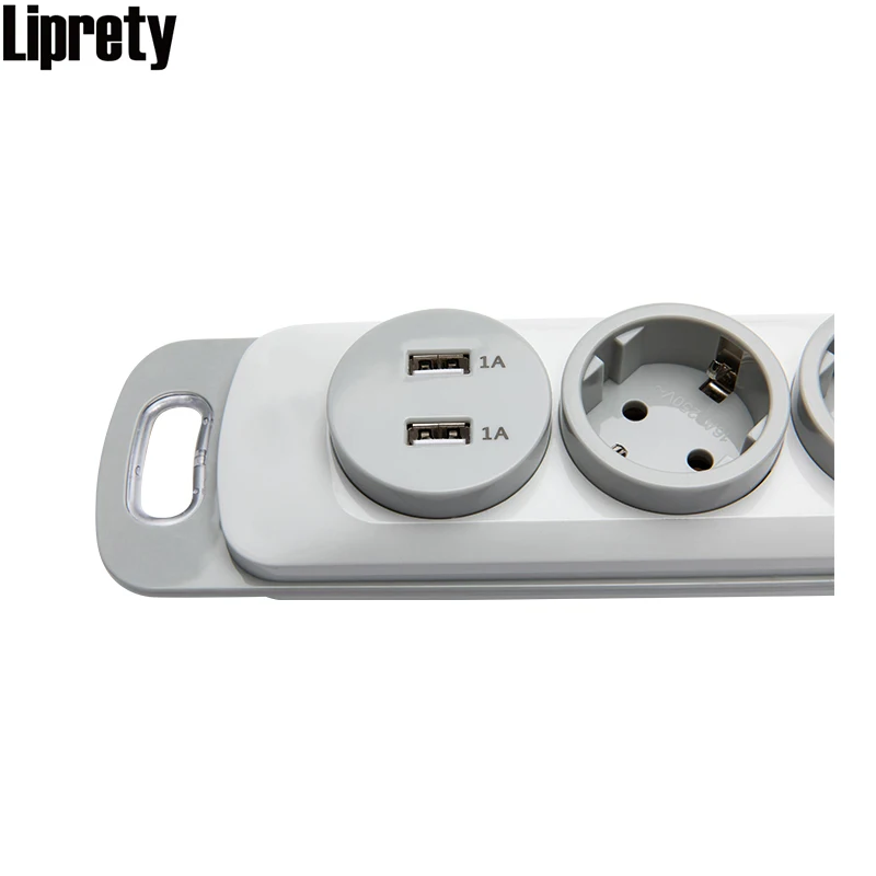 ЕС pop 3 AC + 2 Зарядка USB Мощность полосы электронный таймер разъем беговой дорожке