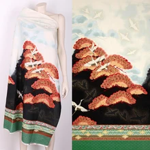 60*140 см винтажный Японский стиль печатная хлопковая Лоскутная Ткань Сделай Сам диван подушка ткань сумочка одежда LSHB983