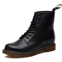 Женские ботинки из спилка наивысшего качества; брендовые зимние ботинки; теплая удобная женская обувь на меху; Dr с коробкой; ST324