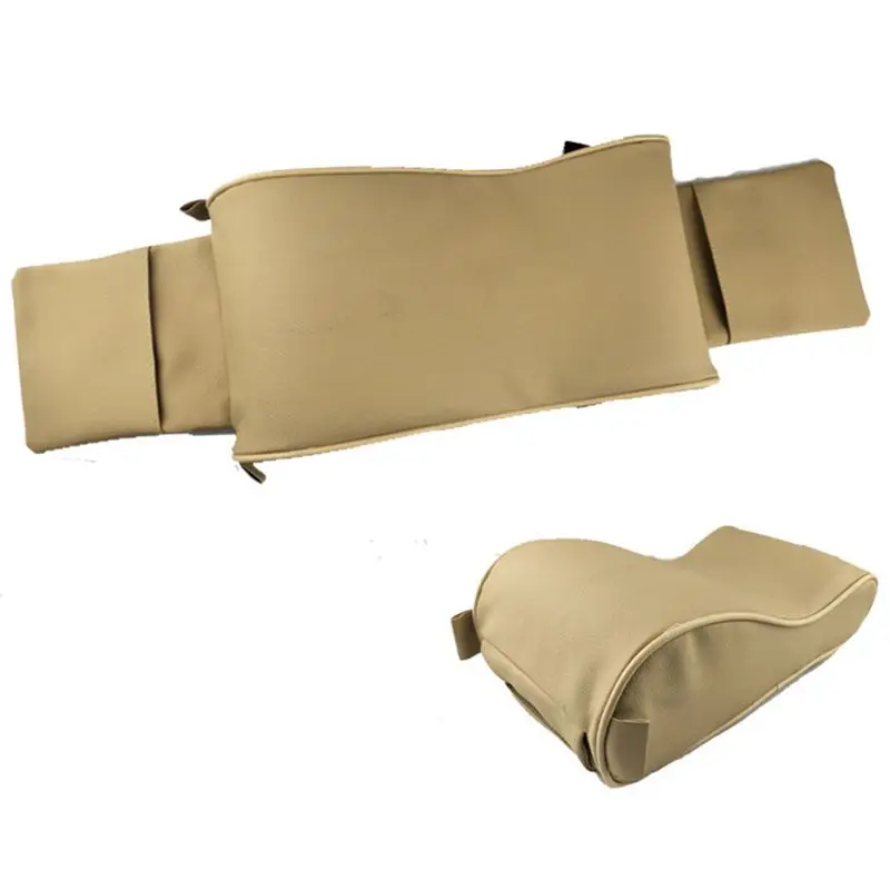PU Car Armrest Pad Universal Auto Armrests Center Console Arm Rest Seat Box Vehicle Protective With 2 Pockets