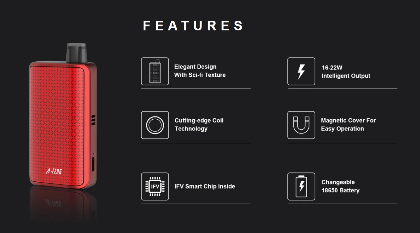 Snowwolf Afeng мод 22 Вт Pod Комплект питание от одной батареи 18650 с 3 мл pod емкость E-Cigs Vape комплект