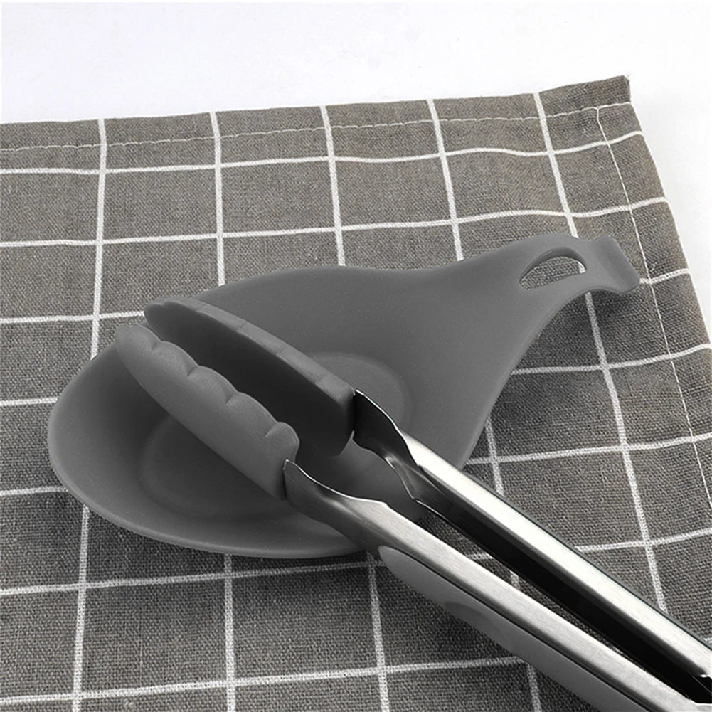 Silicone Spoon Rest Pads Heat Resistant Placemat Kitchen Utensils Spatula Trays For Household