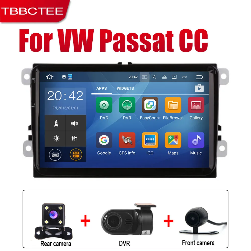 TBBCTEE Авто Радио 2 Din Android Автомобильный плеер для Volkswagen VW Passat CC 2008~ gps Навигация BT Wifi карта мультимедийная система - Цвет: Extre Items