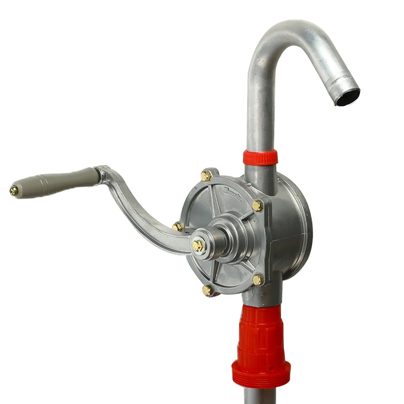 22L/min Heavy Drum Rotary Manual Hand Pump Diesel Fuel Oil Gas Transfer Tool 32mm New Oil Fuel Barrel Heavy Duty Pump