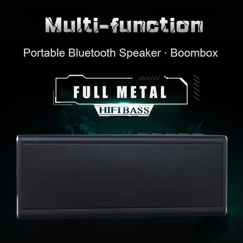 20 Вт металлический Bluetooth динамик 4000 мАч Внешний аккумулятор портативный супер бас беспроводной настольный автомобильный HIFI динамик громкий динамик Handfree MIC FM
