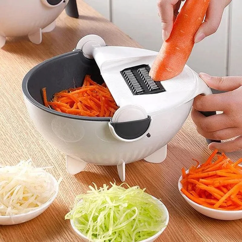 

2019 New Multi Manual Slicer Drainer Vegetable Fruit Cutter Mandoline Choppers Grater Carrot Potato Julienne Blades Kitchen Tool