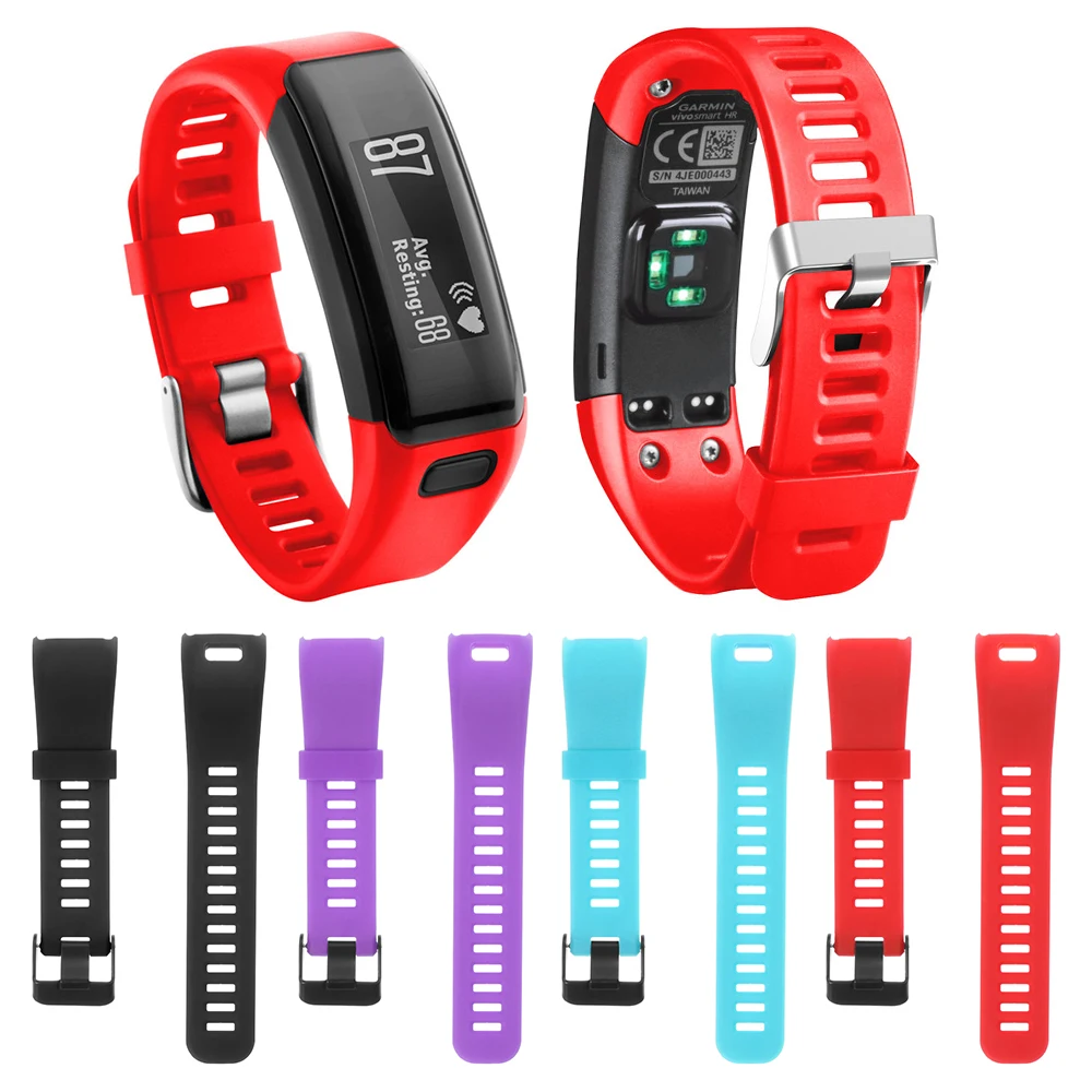 Новинка 2020 силиконовые Ремешки для наручных часов Garmin Vivosmart HR ремешок мягкие
