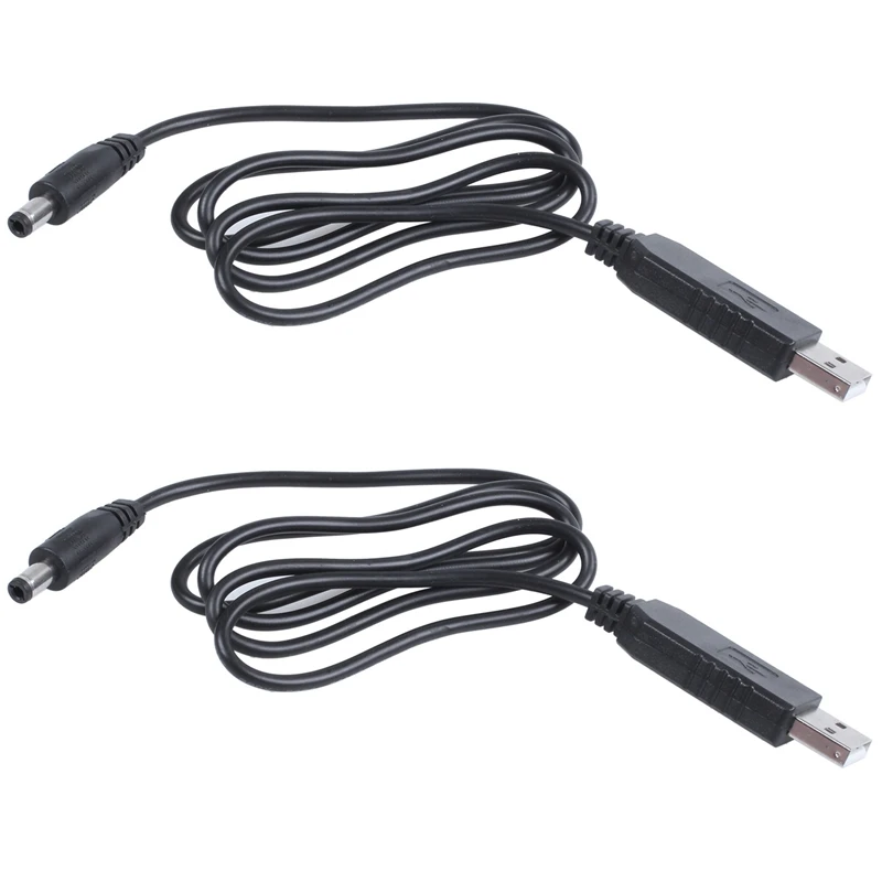 2X USB DC 5V To 12V 2.1Mm X 5.5Mm Module Converter Barrel Male Connector Jack Power Cable Plug | Электроника