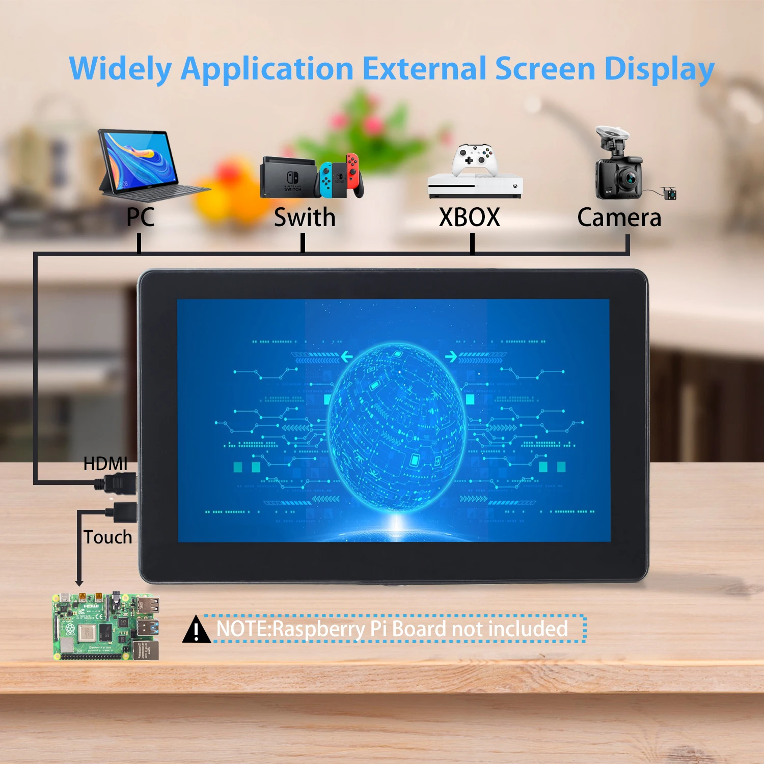 Raspberry Pi Layar Sentuh-Sunfounder 7 