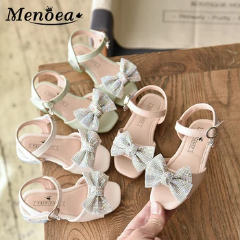 

Menoea Girls Sandals 2020 Summer Kids Fashion Shoes Bow-knot Design Cute Sandals Children Soft Crystal Toddler Baby Shoes Flat