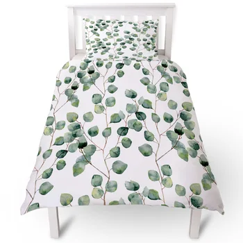

Watercolor Vine Green Fresh Duvet Cover Pillow Case Quilt Cover Set Bedclothes Single Bedding Sets For Bed