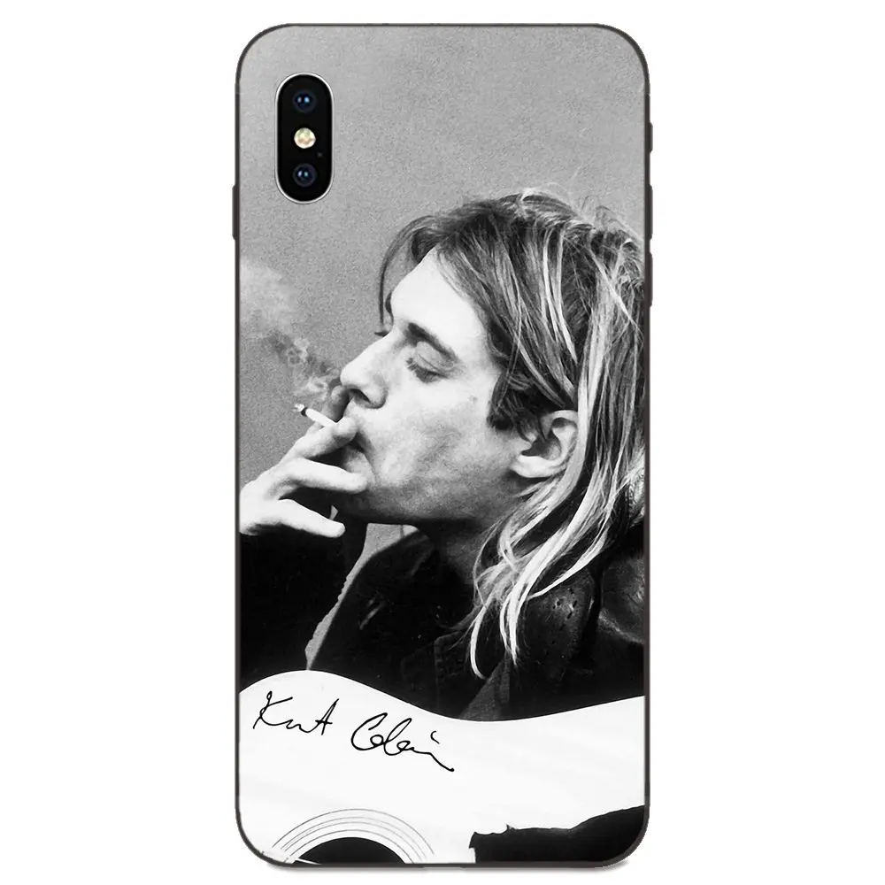 ТПУ чехол-накладка с принтом Nirvana Kurt Cobain Rock Bands для Apple iPhone 11 X XS Max XR Pro Max 4 4S 5 5S SE 6 6S 7 8 Plus - Цвет: as picture