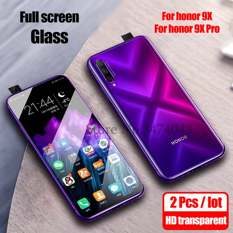 2 шт закаленное стекло для huawei Honor 9X Pro 8X протектор экрана анти-голубое стекло для huawei Honor 8X 9X профессиональная защитная пленка