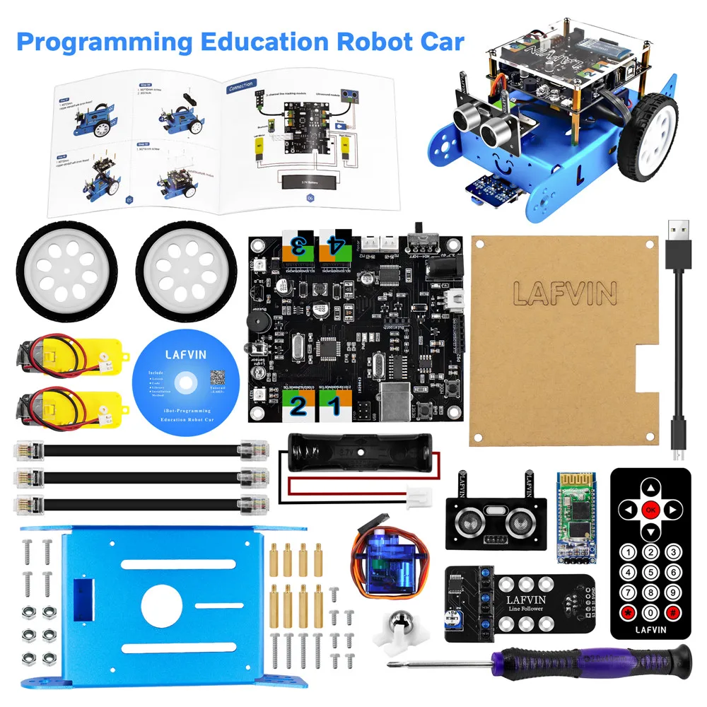 LAFVIN IBOT программируемый образовательный робот автомобильный комплект для Arduino