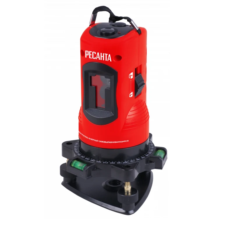 Лазерный уровень автоматический Ресанта ЛУ-2ПШ (Рабочая температура -10/+45, максимальное расстояние 40 м, погрешность 0.2 мм)