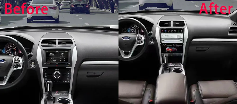 Автомагнитола ips экран Tesla стиль Android 7,1 gps навигация для Ford Explorer 2013-Авторадио 4 ядра автомобильный мультимедийный плеер 32G