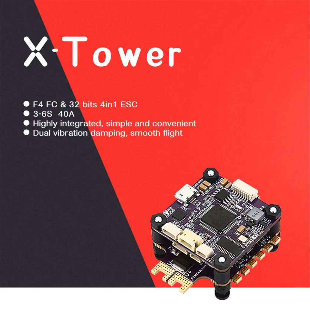 Flycolor X-Tower F4 40A 3-6S Контроллер полета BL_32 ESC для FPV гоночного дрона