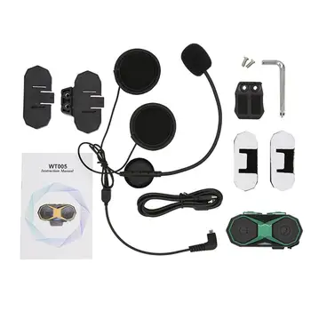 

Wt005 1000M Ip67 Waterproof Motorcycle Helmet Walkie-Talkie Motorcycle Walkie-Talkie Headphones With Fm Radio