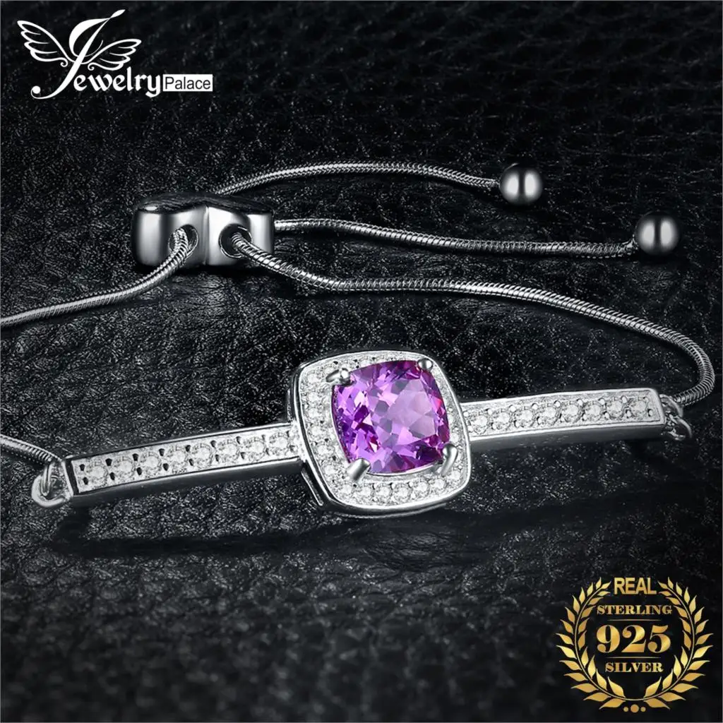 JewelryPalace элегантный 2.43ct создан Александрит сапфир Цирконий Halo Регулируемый