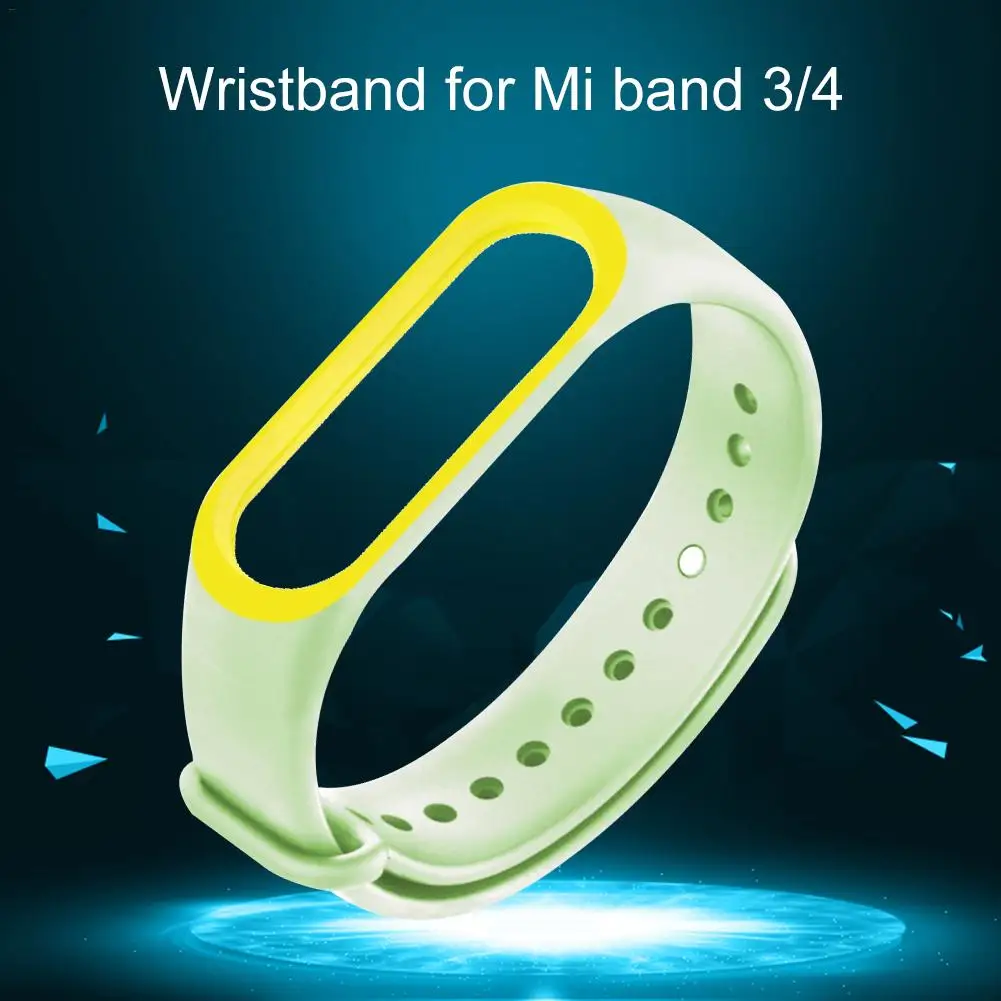 Сменный Ремешок Универсальный двухцветный Lu mi nous браслет для часов mi Band 3 4 умный браслет# BO