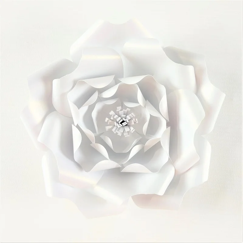 Glittered White DIY гигантские бумажные цветы розы свадебные Флорес искусственные Флер искусственные вечерние фоны декор для детской комнаты День рождения дома - Цвет: Glittered White