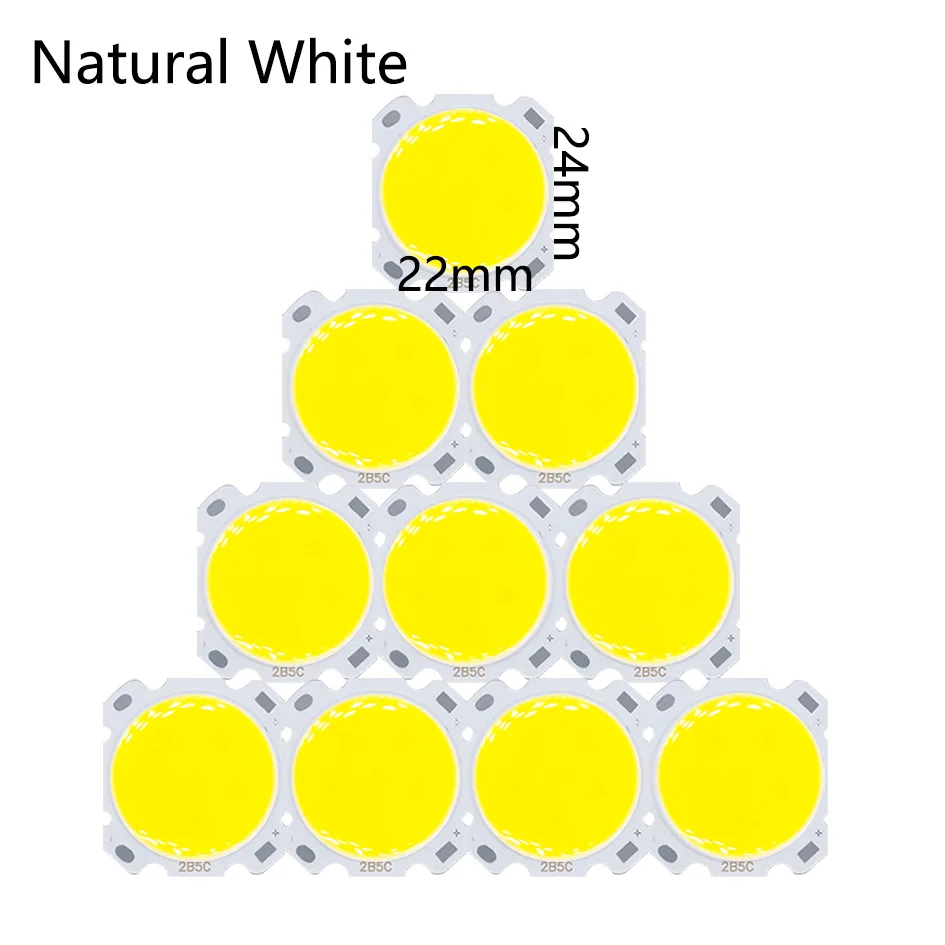 10 Stück LED COB 3W 5W Helle 20mm Rote Grüne Blaue Gelbe Weiße Chip-Lichtperlen LED-Birne Spotlight Panelleuchte Downlight Diodenlampen – Detail 8