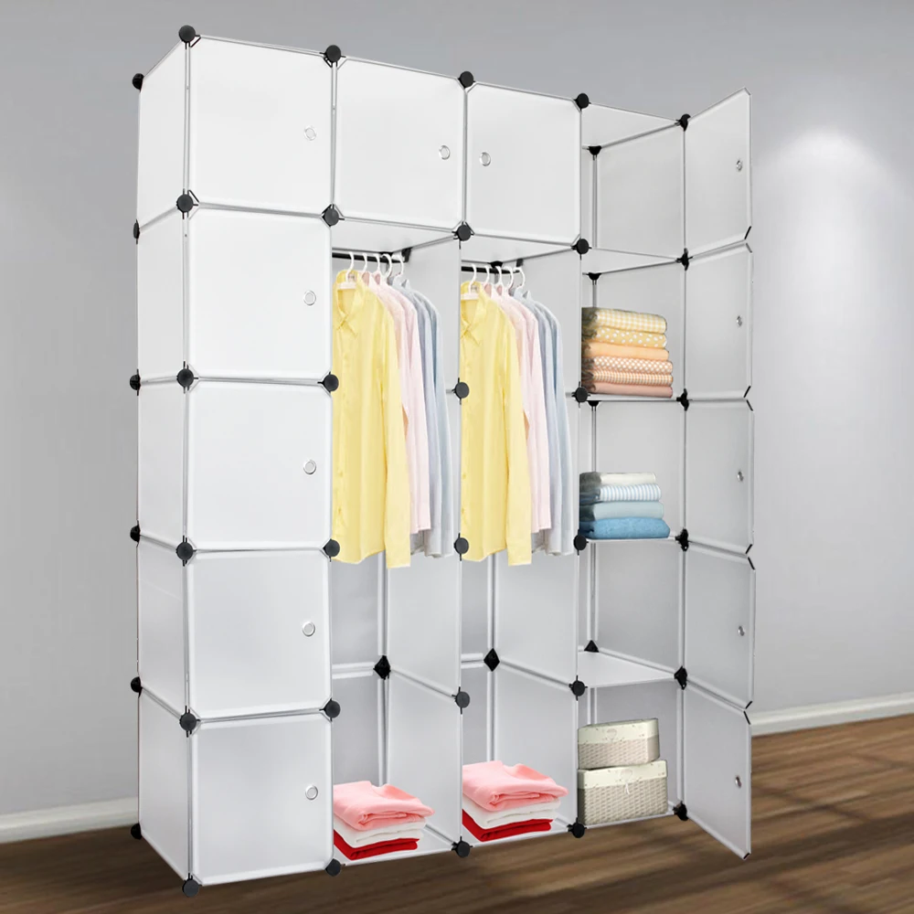 Simple Wardrobe 20 Lattice DIY Assembled Wardrobe Clothing Storage Cabinet Bookcase Clothes Organizer Home Furniture Simple Wardrobe 20 Lattice DIY Assembled Wardrobe Clothing Storage Cabinet Bookcase Clothes Organizer Home Furniture