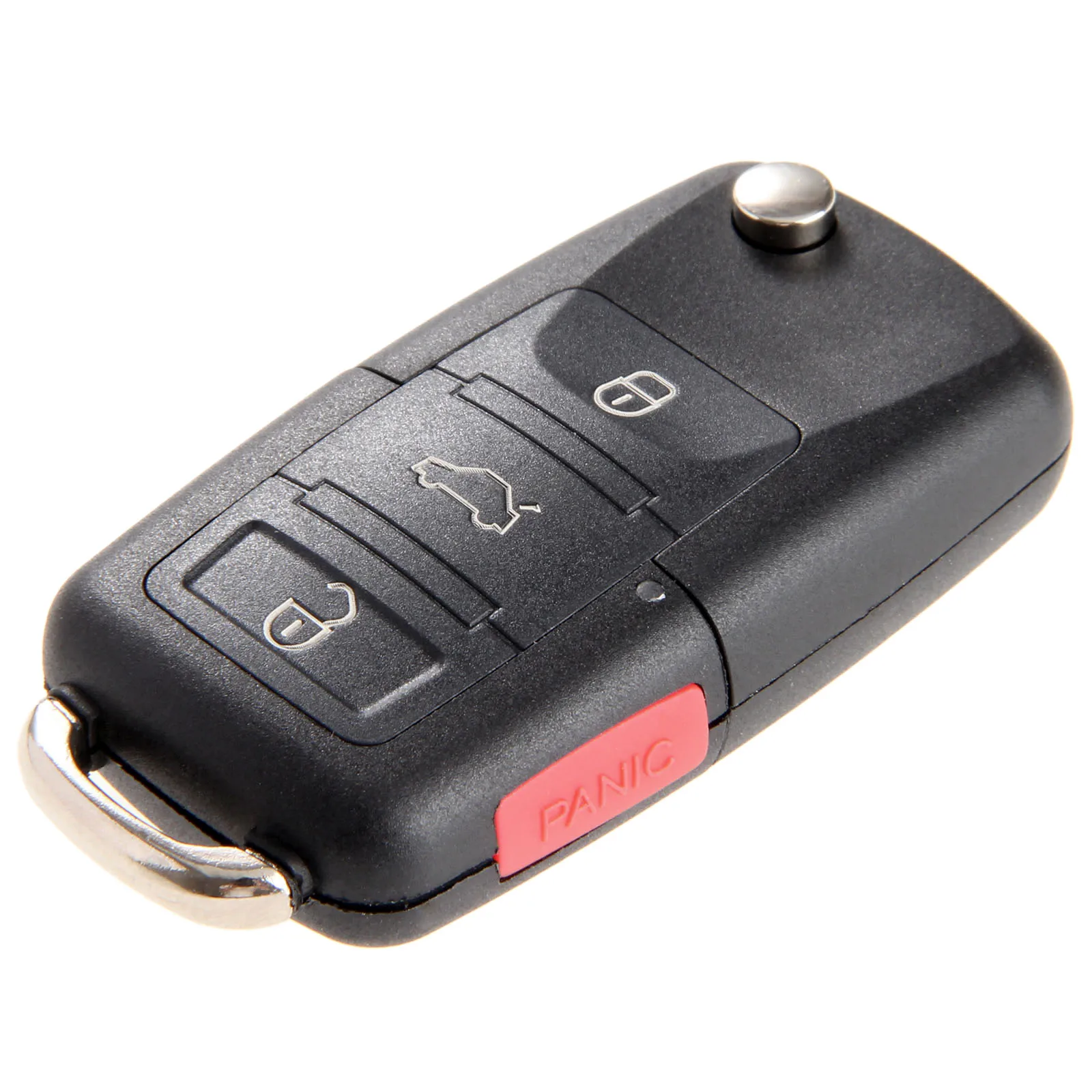 New Flip Folding Keyless Remote Key FOB Case Shell for Vw Volkswagen Jetta GTI Passat Beetle Rabbit Replacement 4 Buttons No Chip OEM