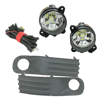 

DWCX 2Pcs Front Bumper Driving Fog Light & Harness Grille Wiring Fit for VW Transporter T5 2003-2005 2006 2007 2008 2009 2010