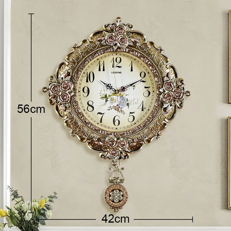 Swing Pastoral Wall Clock Minimalist Mute Quartz Clock Color:Z1104-2