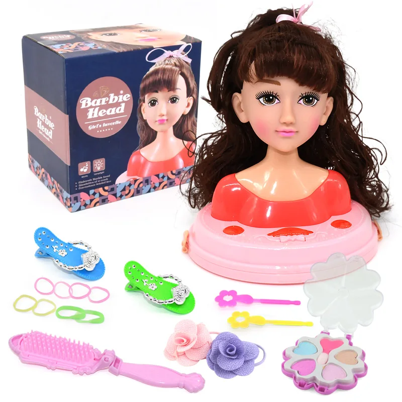 Enfants Jouet Poupées Demi-Corps Maquillage Peigne Cheveux Jouet Poupée  Ensemble Faire semblant Jouer Princesse Set Jouets pour Filles Maquillage  Formation Fille Cadeau idéal