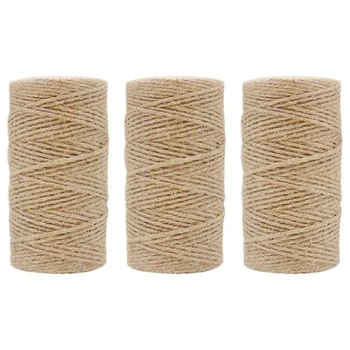 

NEW-Jute Twine, 2mm Natural Jute String Arts&Crafts Twine for Gift Wrapping, Floristry, Rustic Jars Decoration and Garden